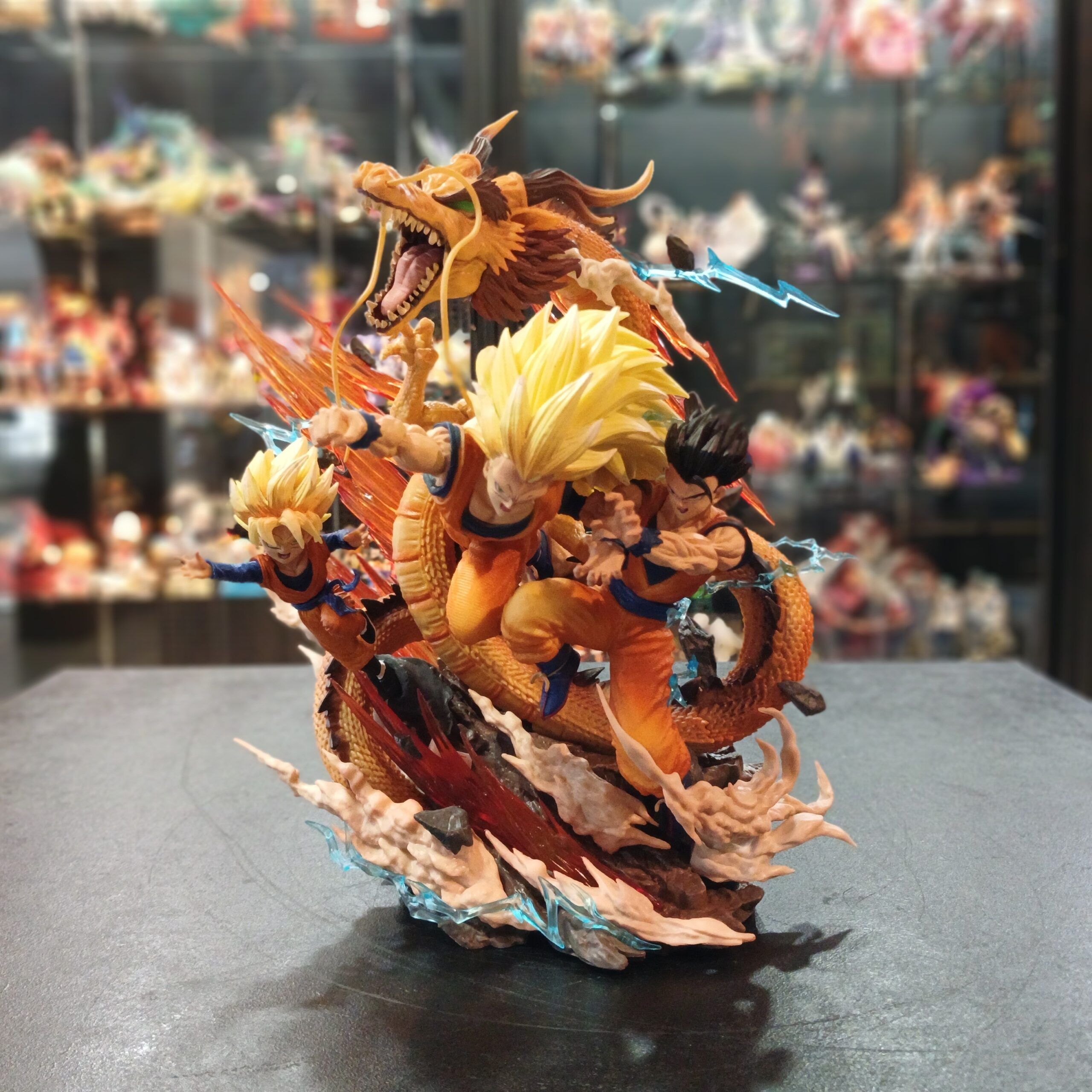 FIGURA GOKU GOHAN Y GOTEN-28cm-PVC-HR