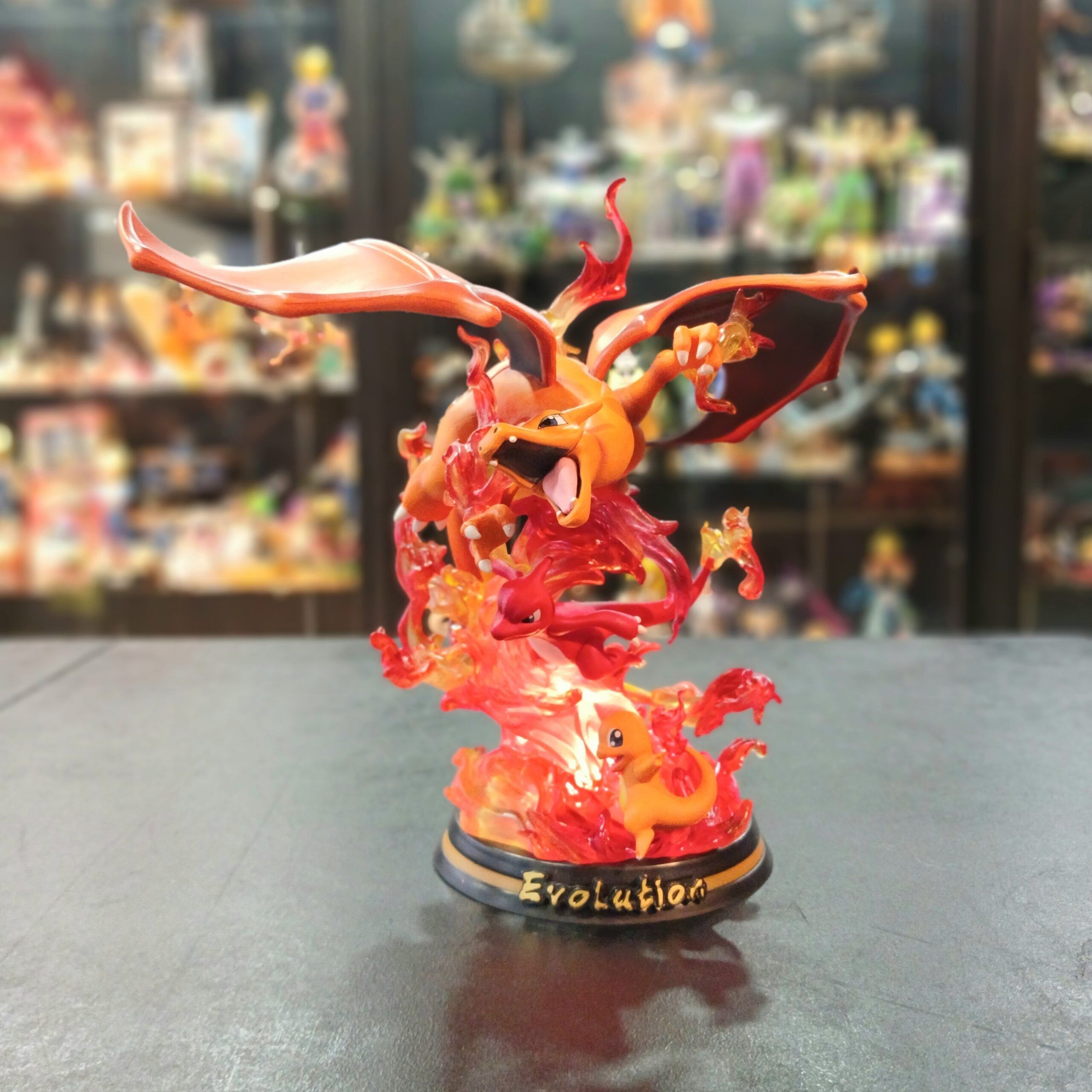 FIGURA EVOLUCIÓN CHARMANDER-25cm-PVC