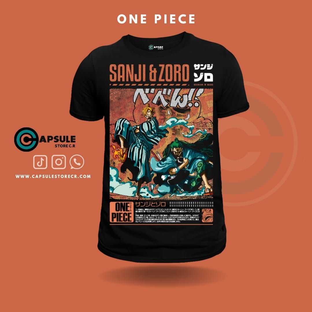 CAMISETA SANJI Y ZORO-ONE PIECE
