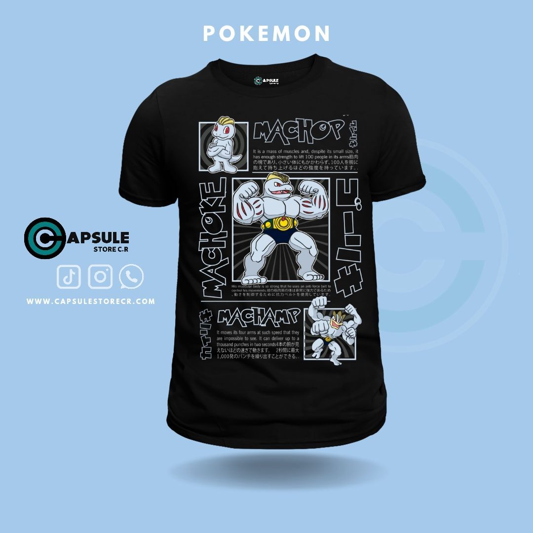 CAMISETA EVOLUCIÓN MACHOP-POKEMON