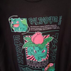 CAMISETA POKEMON-EVOLUCION BULBASAUR-XL